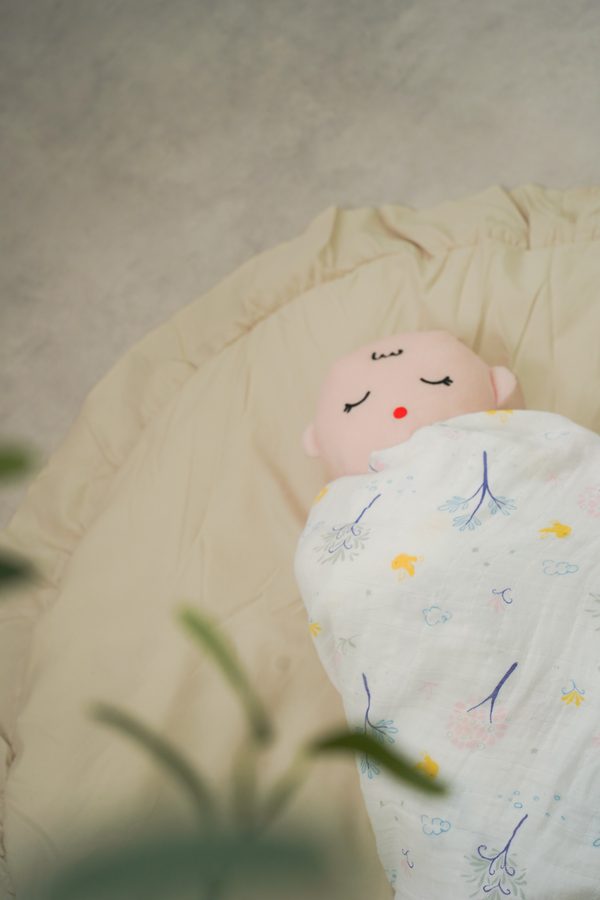 おくるみに包まれた赤ちゃん